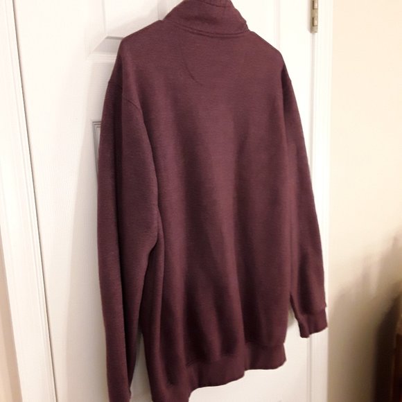 Mountain Ridge Mens 1/4 Zip Pullover sweatshirt AL maroon never worn - Picture 7 of 9